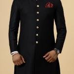 Classic Black Achkan for Men | Elegant Ethnic Wear | Jaipurio